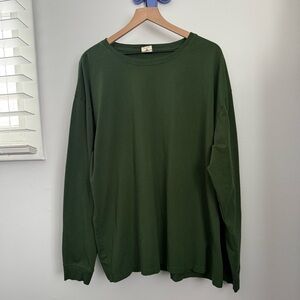 Maggie’s Organics Men’s XXL Army Green Long Sleeve Shirt Cotton Sustainable